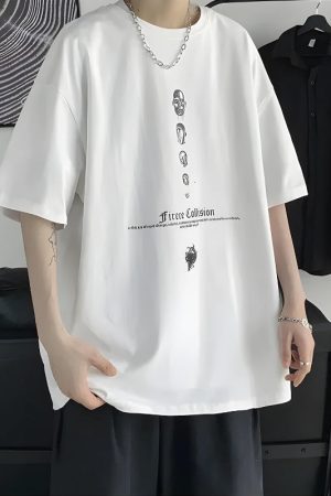 Stylish Work Outfits, Outfit Summer Ideas Fierce Collision Oversized Tee