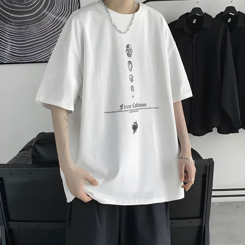 Stylish Work Outfits, Outfit Summer Ideas Fierce Collision Oversized Tee Stylish Work Outfits, Outfit Summer Ideas Fierce Collision Oversized Tee