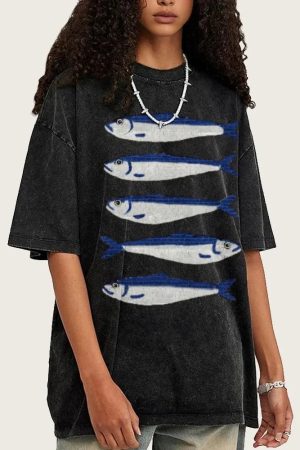 Stylish Work Outfits, Outfit Summer Ideas Fish Tee