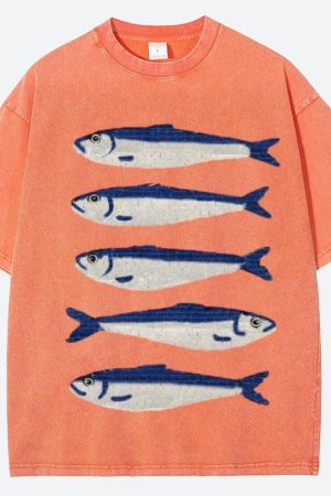 Stylish Work Outfits, Outfit Summer Ideas Fish Tee