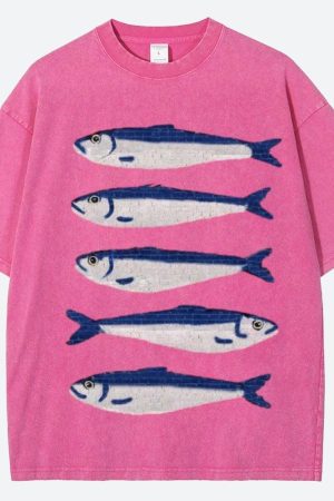 Stylish Work Outfits, Outfit Summer Ideas Fish Tee