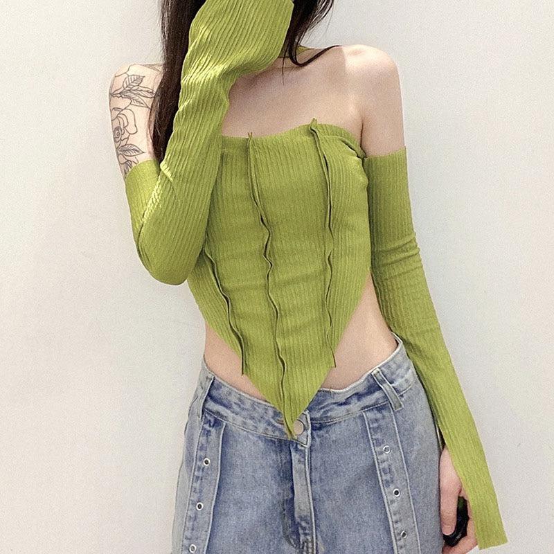 Stylish Work Outfits, Outfit Summer Ideas Flare Sleeved Halter Top Stylish Work Outfits, Outfit Summer Ideas Flare Sleeved Halter Top