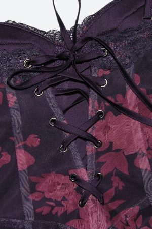 Stylish Work Outfits, Outfit Summer Ideas Floral Bodycon Lace Up Mesh Maxi Dress