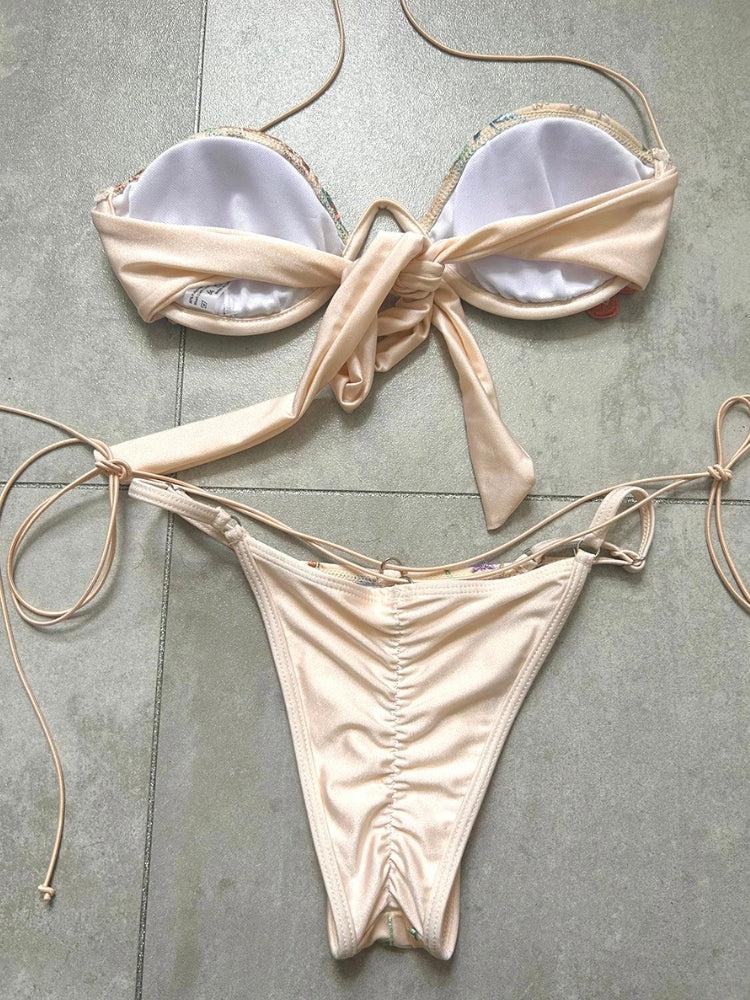 Stylish Work Outfits, Outfit Summer Ideas Floral Embroidered Bikini Set Stylish Work Outfits, Outfit Summer Ideas Floral Embroidered Bikini Set