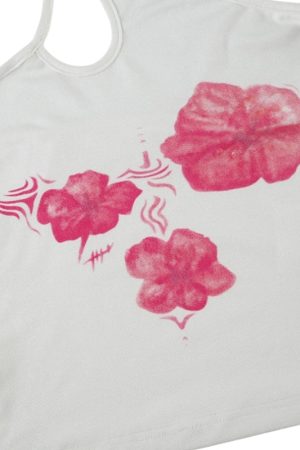 Stylish Work Outfits, Outfit Summer Ideas Floral Halter Neck Top