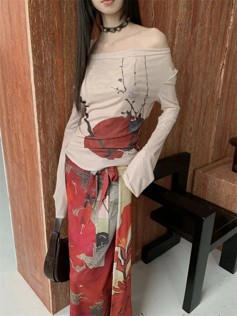 Stylish Work Outfits, Outfit Summer Ideas Floral Off Shoulder Top
