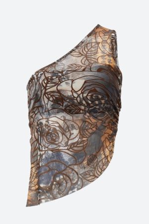 Stylish Work Outfits, Outfit Summer Ideas Floral One Shoulder Top