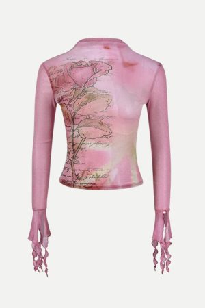 Stylish Work Outfits, Outfit Summer Ideas Floral Ruffled Cuffs Top