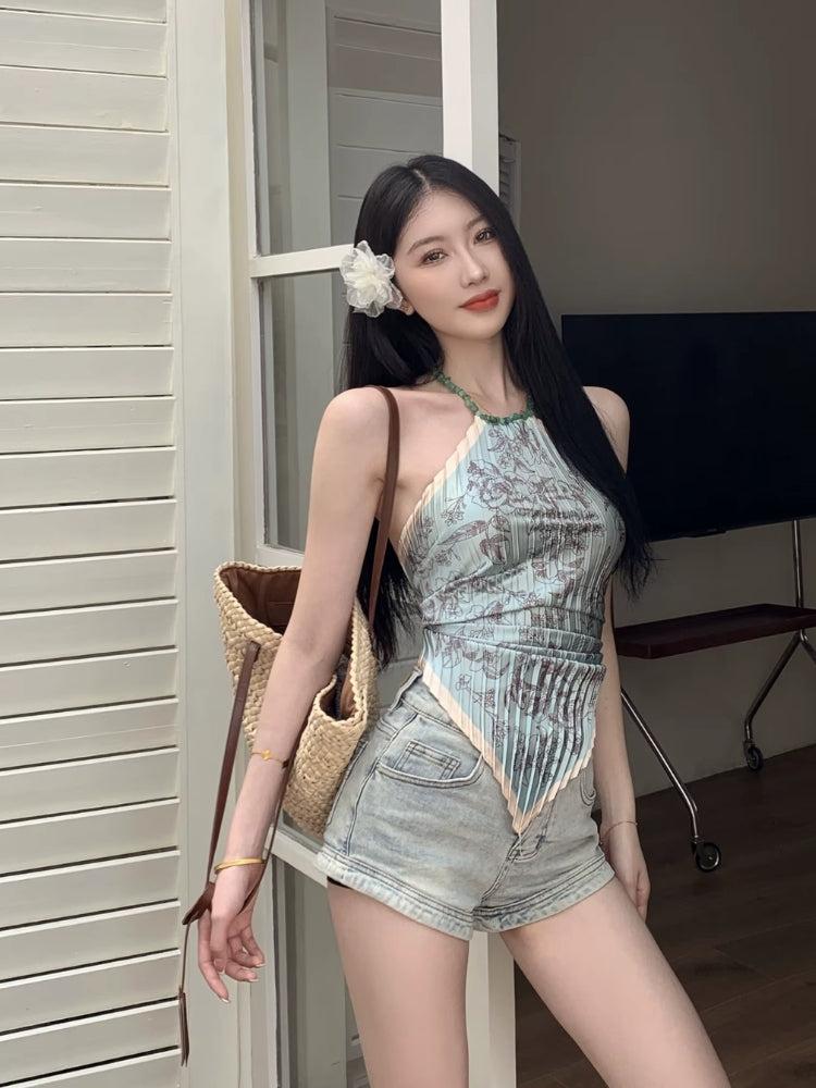 Stylish Work Outfits, Outfit Summer Ideas Floral Scarf Top