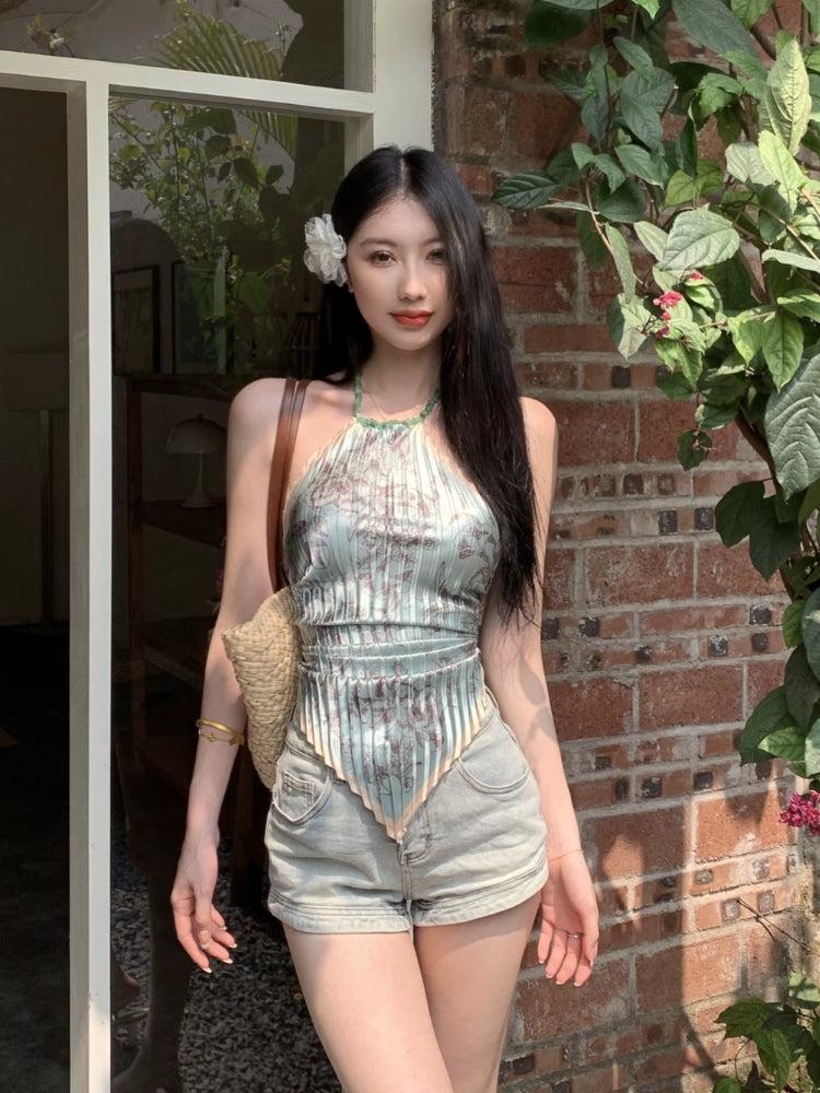 Stylish Work Outfits, Outfit Summer Ideas Floral Scarf Top