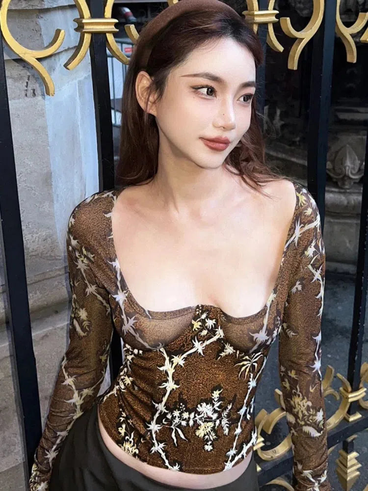 Stylish Work Outfits, Outfit Summer Ideas Floral Square Neck Corset Top Stylish Work Outfits, Outfit Summer Ideas Floral Square Neck Corset Top