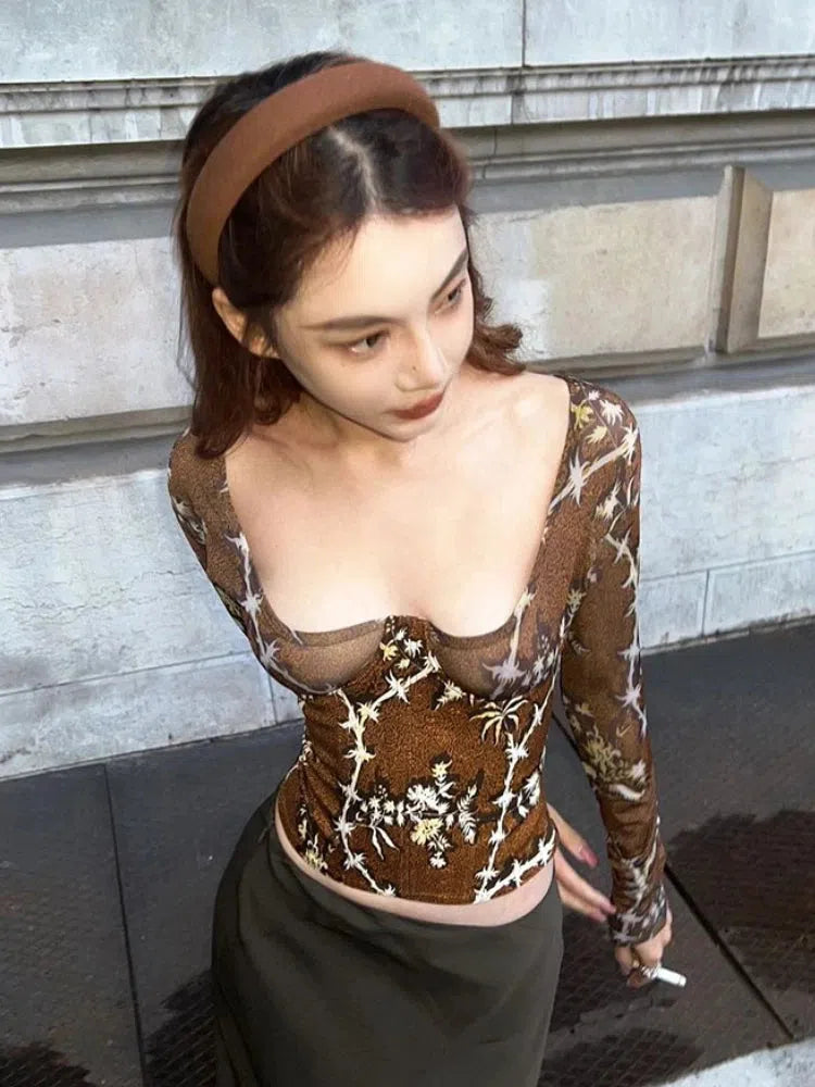 Stylish Work Outfits, Outfit Summer Ideas Floral Square Neck Corset Top Stylish Work Outfits, Outfit Summer Ideas Floral Square Neck Corset Top