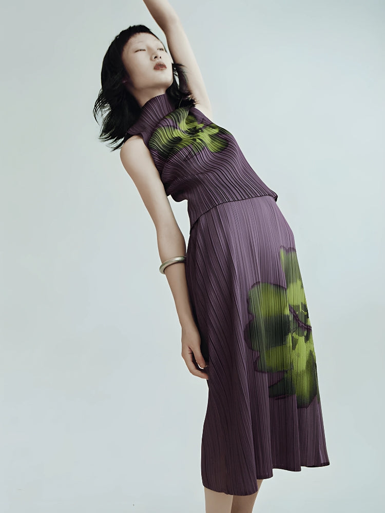 Stylish Work Outfits, Outfit Summer Ideas Floral Top & Midi Skirt Two Piece Set Stylish Work Outfits, Outfit Summer Ideas Floral Top & Midi Skirt Two Piece Set