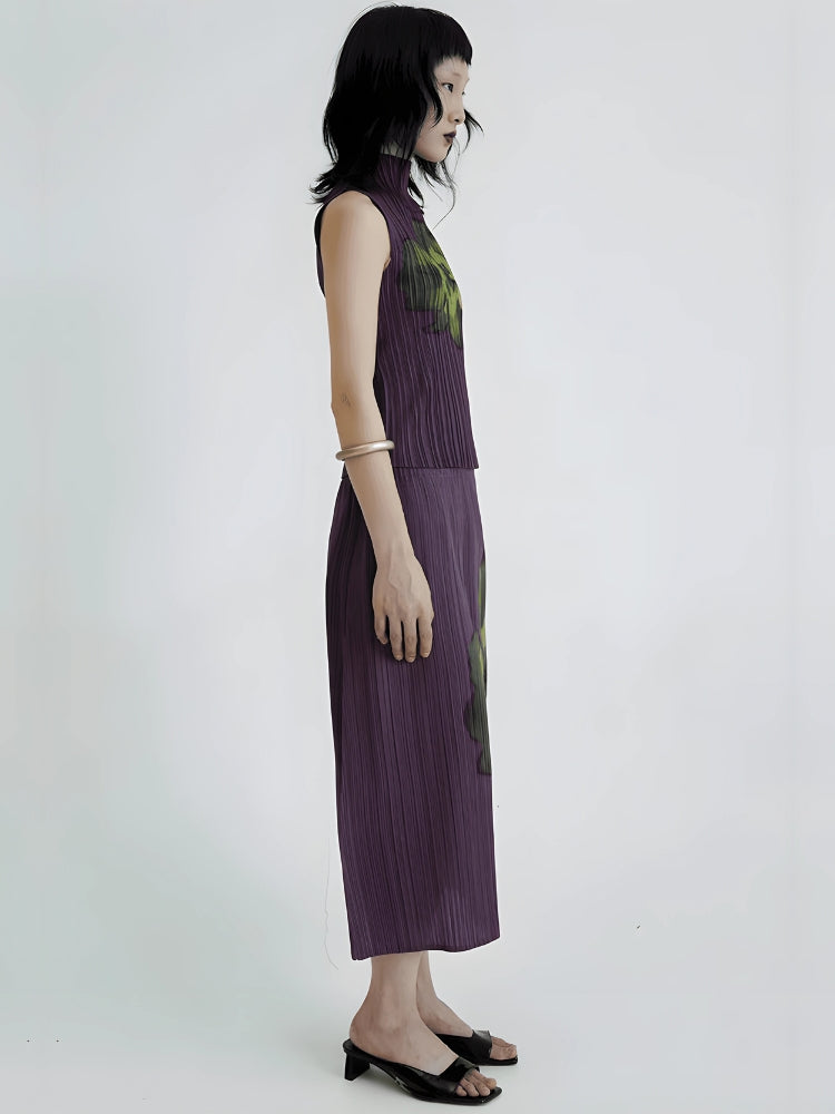 Stylish Work Outfits, Outfit Summer Ideas Floral Top & Midi Skirt Two Piece Set Stylish Work Outfits, Outfit Summer Ideas Floral Top & Midi Skirt Two Piece Set