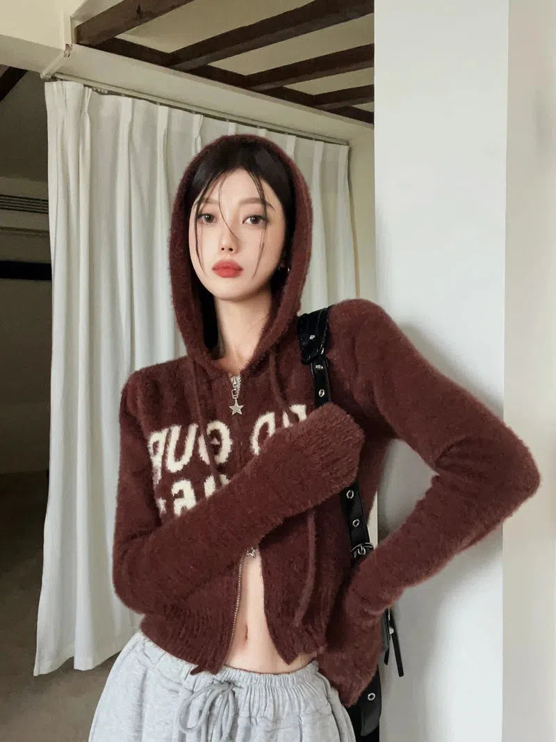 Stylish Work Outfits, Outfit Summer Ideas Fluffy Double Zip-Up Hoodie Stylish Work Outfits, Outfit Summer Ideas Fluffy Double Zip-Up Hoodie