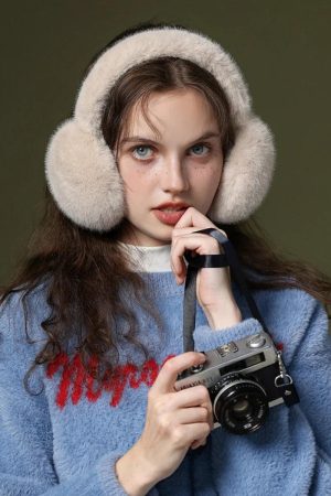 Stylish Work Outfits, Outfit Summer Ideas Fluffy Earmuffs