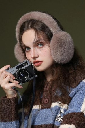 Stylish Work Outfits, Outfit Summer Ideas Fluffy Earmuffs