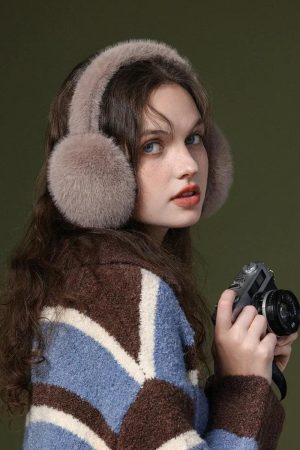 Stylish Work Outfits, Outfit Summer Ideas Fluffy Earmuffs