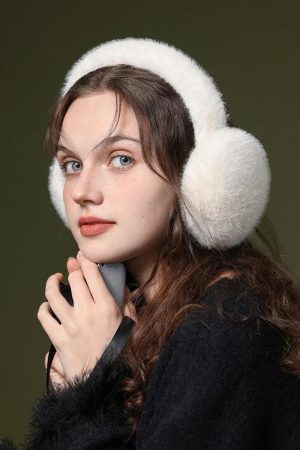 Stylish Work Outfits, Outfit Summer Ideas Fluffy Earmuffs