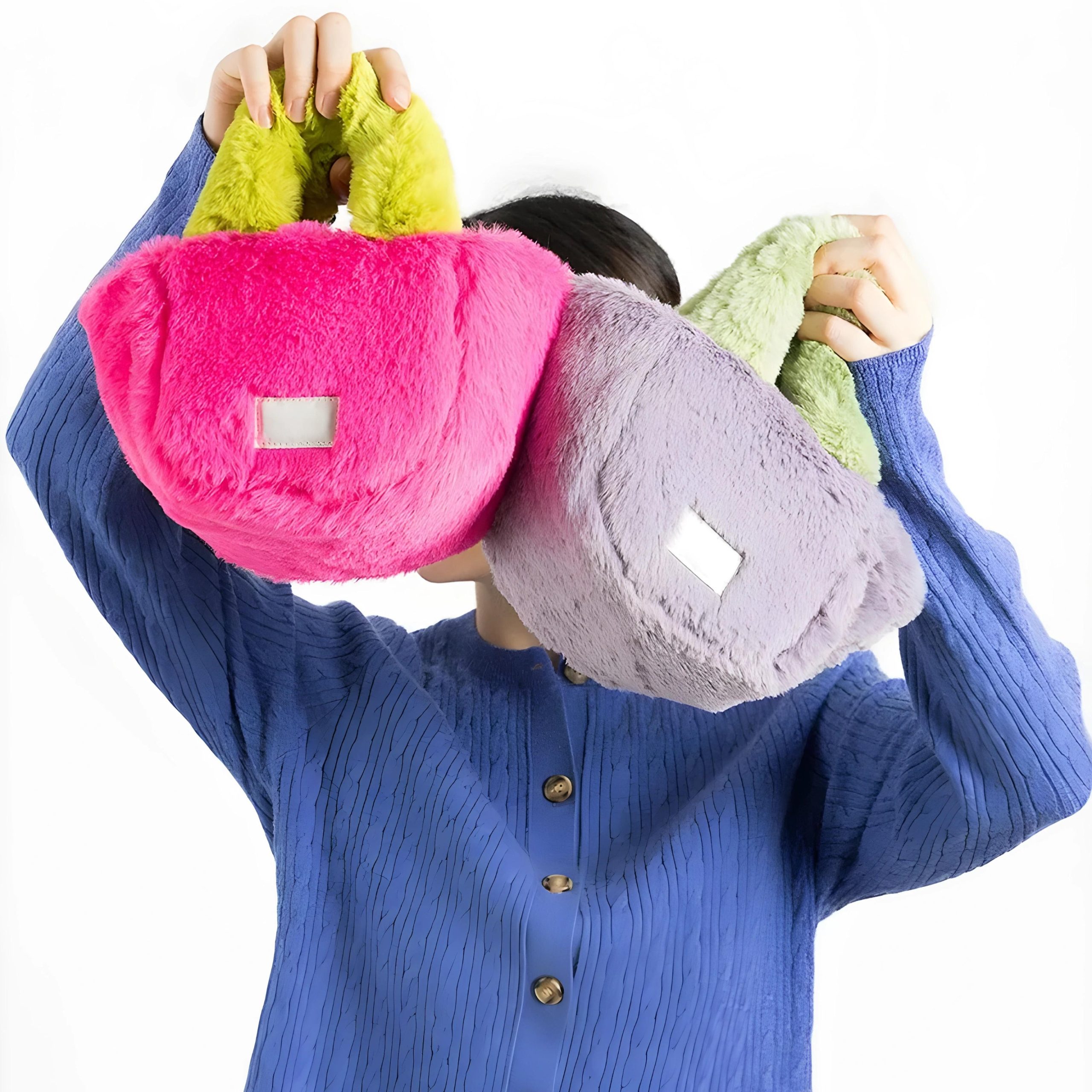 Stylish Work Outfits, Outfit Summer Ideas Fluffy Faux Fur Basket Handbag Stylish Work Outfits, Outfit Summer Ideas Fluffy Faux Fur Basket Handbag