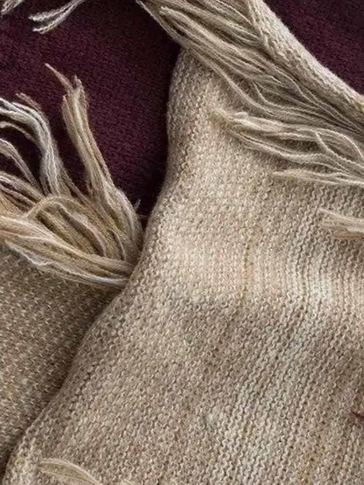 Stylish Work Outfits, Outfit Summer Ideas Fringe Patchwork Knitted Sweater Stylish Work Outfits, Outfit Summer Ideas Fringe Patchwork Knitted Sweater