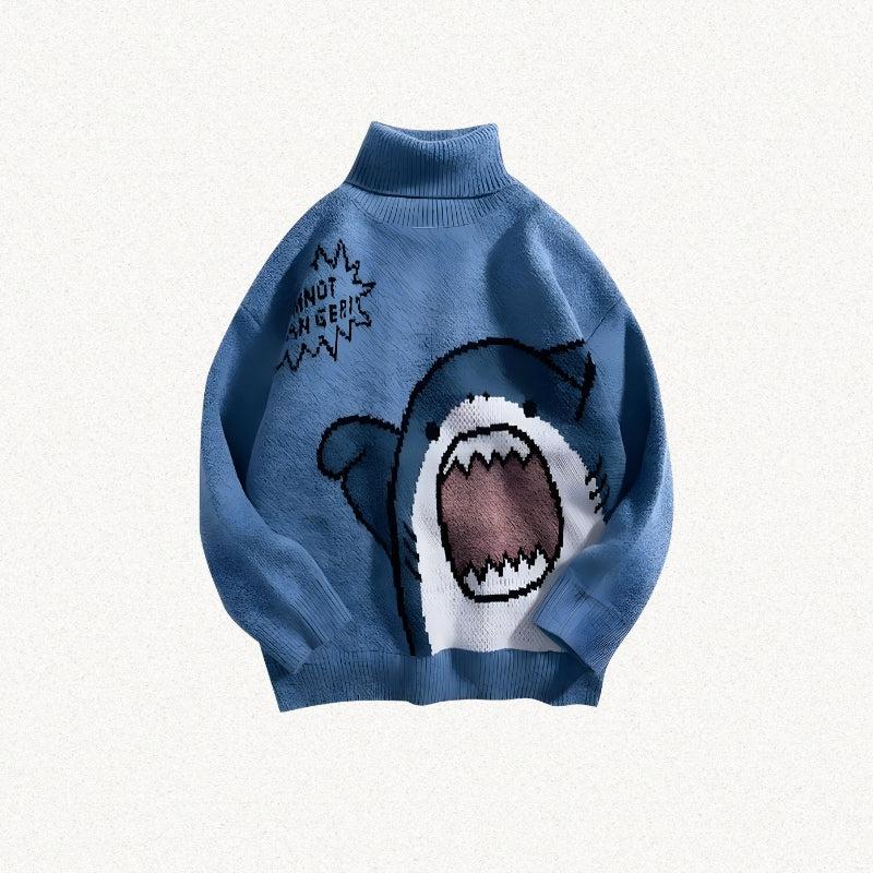 Stylish Work Outfits, Outfit Summer Ideas Funny Shark Knitted Sweater
