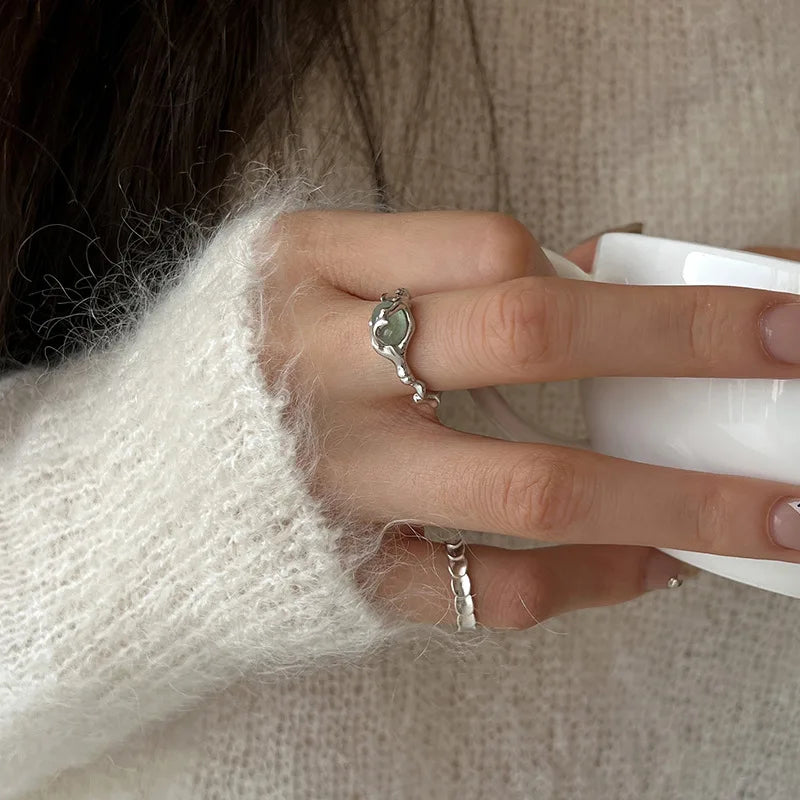 Stylish Work Outfits, Outfit Summer Ideas Gemstone Liquid Ring