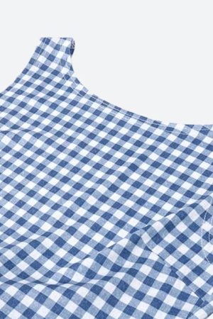 Stylish Work Outfits, Outfit Summer Ideas Gingham Bow Backless Top