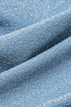 Stylish Work Outfits, Outfit Summer Ideas Glitter Backless Crop Top