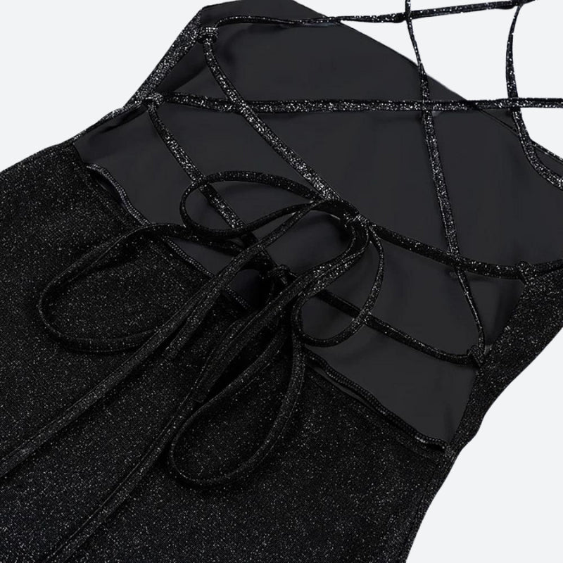 Stylish Work Outfits, Outfit Summer Ideas Glitter Backless Mini Dress Stylish Work Outfits, Outfit Summer Ideas Glitter Backless Mini Dress