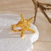 Stylish Work Outfits, Outfit Summer Ideas Gold Starfish Ring
