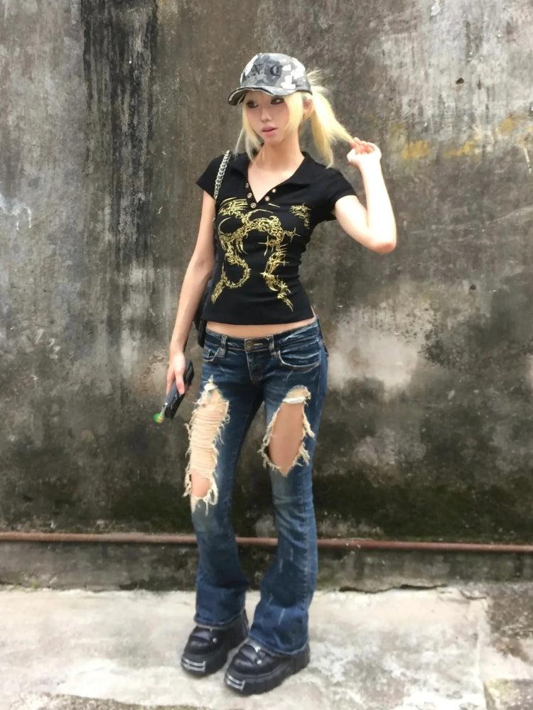 Stylish Work Outfits, Outfit Summer Ideas Golden Sigilism Backless Top Stylish Work Outfits, Outfit Summer Ideas Golden Sigilism Backless Top