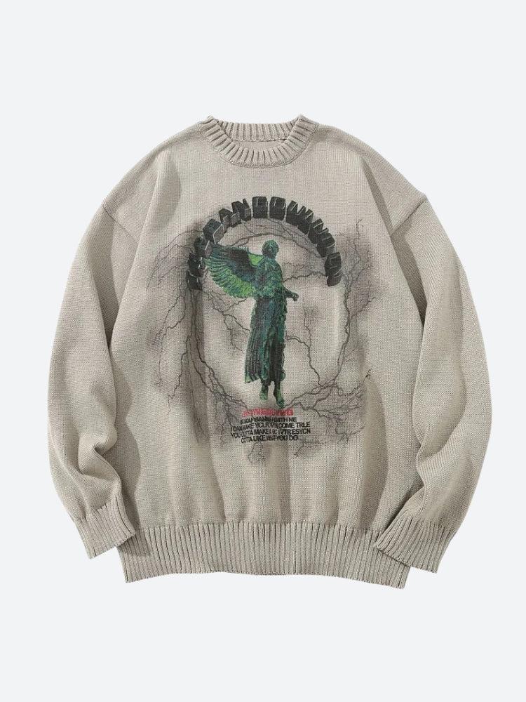 Stylish Work Outfits, Outfit Summer Ideas Goth Angel Knitted Sweater Stylish Work Outfits, Outfit Summer Ideas Goth Angel Knitted Sweater