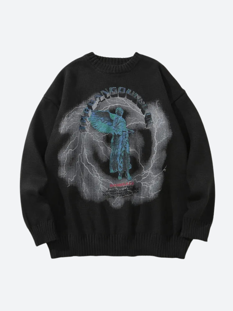 Stylish Work Outfits, Outfit Summer Ideas Goth Angel Knitted Sweater Stylish Work Outfits, Outfit Summer Ideas Goth Angel Knitted Sweater