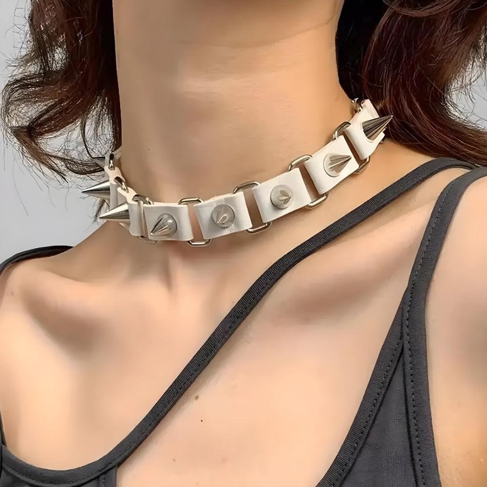 Stylish Work Outfits, Outfit Summer Ideas Goth Barbed Choker Collar Necklace Stylish Work Outfits, Outfit Summer Ideas Goth Barbed Choker Collar Necklace