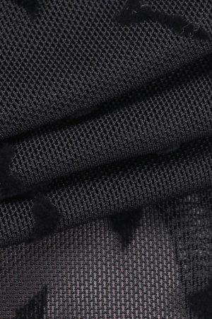 Stylish Work Outfits, Outfit Summer Ideas Goth Bat Mesh Bustier Crop Top