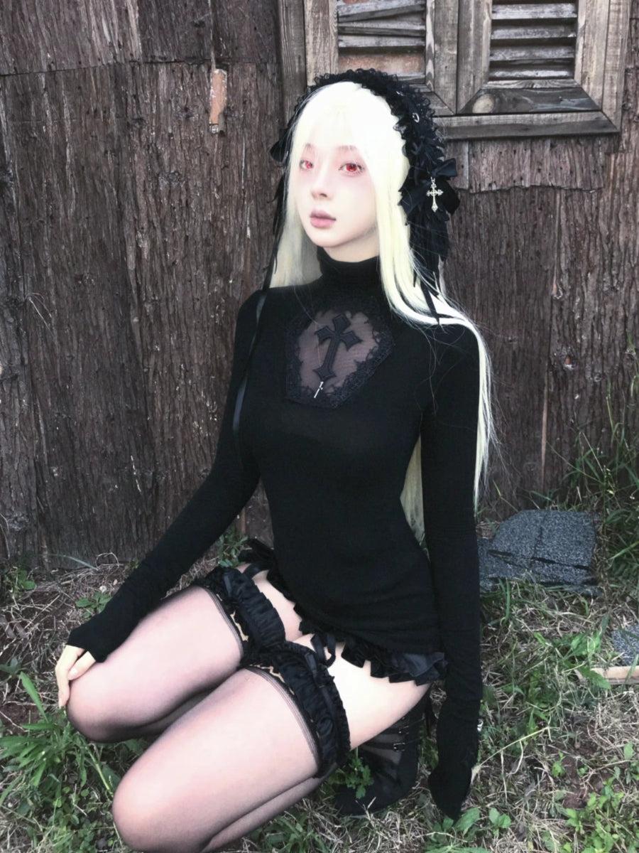 Stylish Work Outfits, Outfit Summer Ideas Goth Cross Top