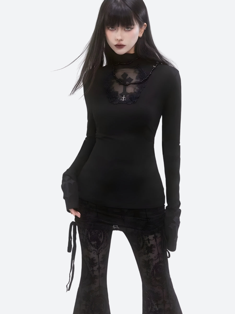 Stylish Work Outfits, Outfit Summer Ideas Goth Cross Top Stylish Work Outfits, Outfit Summer Ideas Goth Cross Top