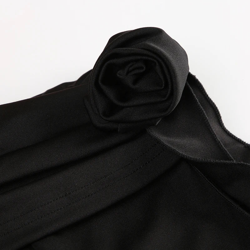 Stylish Work Outfits, Outfit Summer Ideas Goth Ruched Flower Flare Pants Stylish Work Outfits, Outfit Summer Ideas Goth Ruched Flower Flare Pants