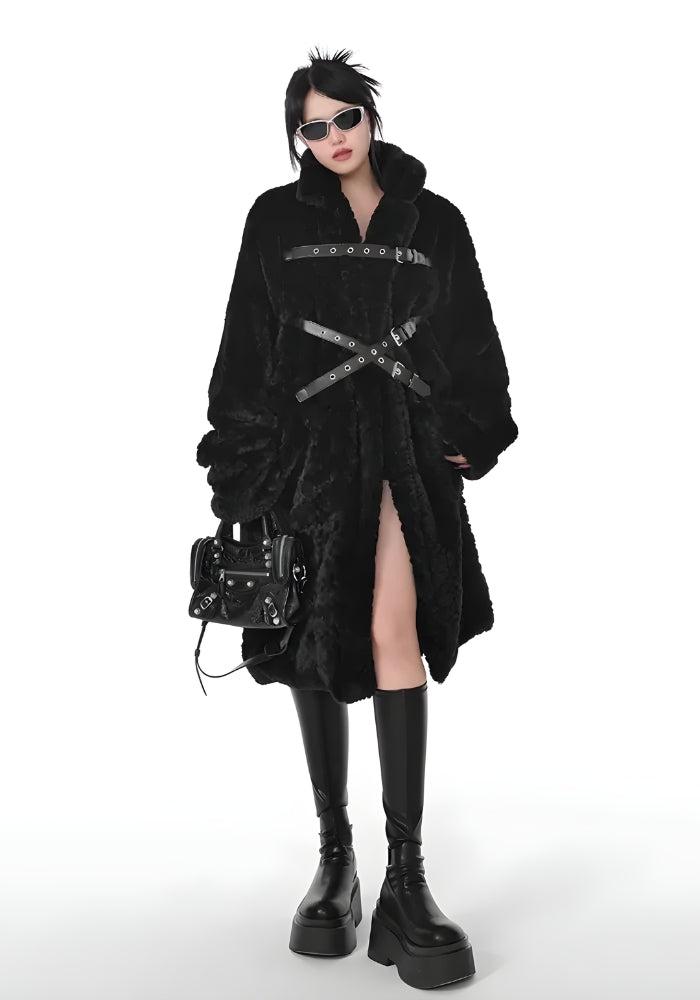 Stylish Work Outfits, Outfit Summer Ideas Gothic Faux Fur Fluffy Long Jacket Stylish Work Outfits, Outfit Summer Ideas Gothic Faux Fur Fluffy Long Jacket