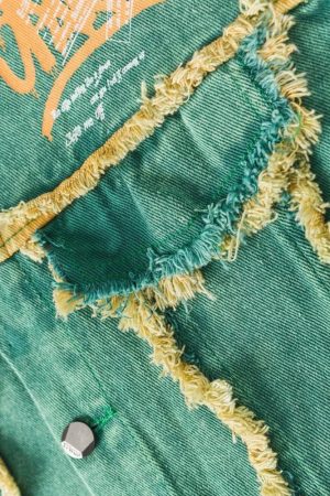 Stylish Work Outfits, Outfit Summer Ideas Green Denim Jacket