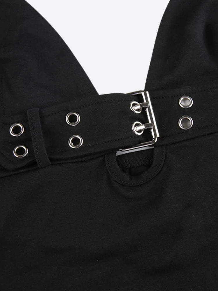 Stylish Work Outfits, Outfit Summer Ideas Grunge Belted Halter Neck Top Stylish Work Outfits, Outfit Summer Ideas Grunge Belted Halter Neck Top