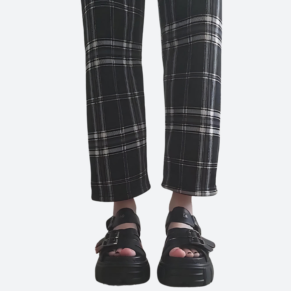 Stylish Work Outfits, Outfit Summer Ideas Grunge Belted Platform Sandals