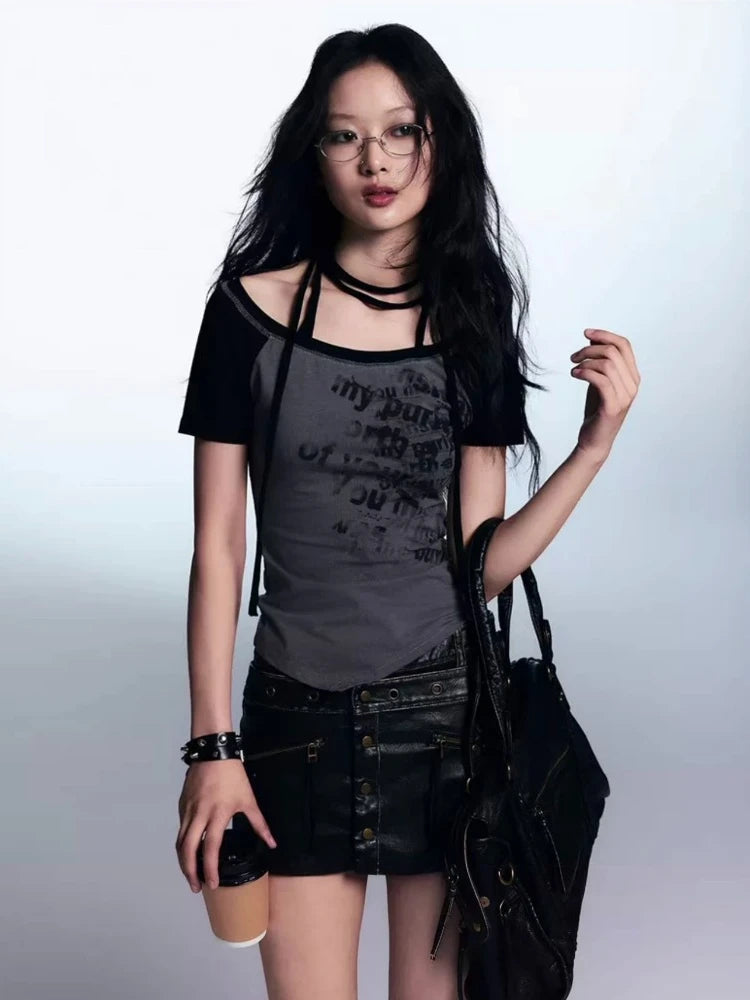 Stylish Work Outfits, Outfit Summer Ideas Grunge Boat Neck Tee Stylish Work Outfits, Outfit Summer Ideas Grunge Boat Neck Tee