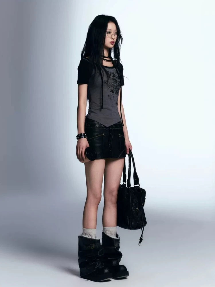 Stylish Work Outfits, Outfit Summer Ideas Grunge Boat Neck Tee