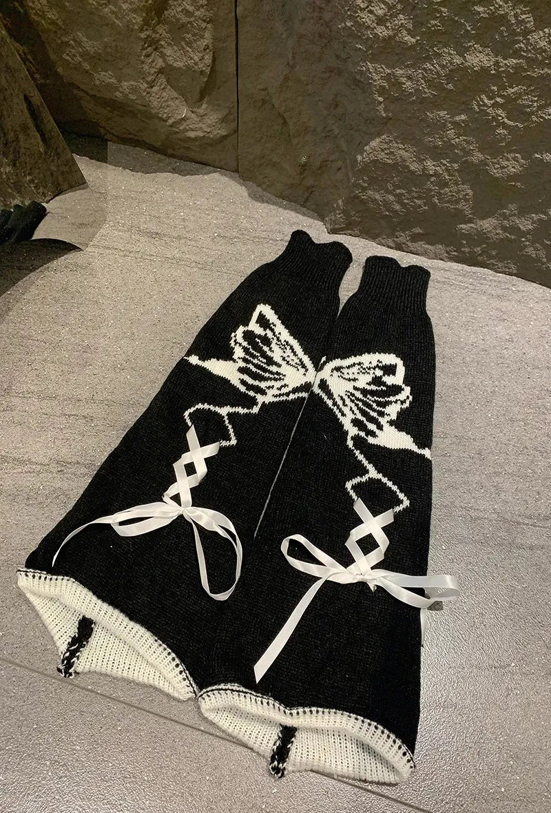 Stylish Work Outfits, Outfit Summer Ideas Grunge Butterfly Lace Up Leg Warmers Stylish Work Outfits, Outfit Summer Ideas Grunge Butterfly Lace Up Leg Warmers