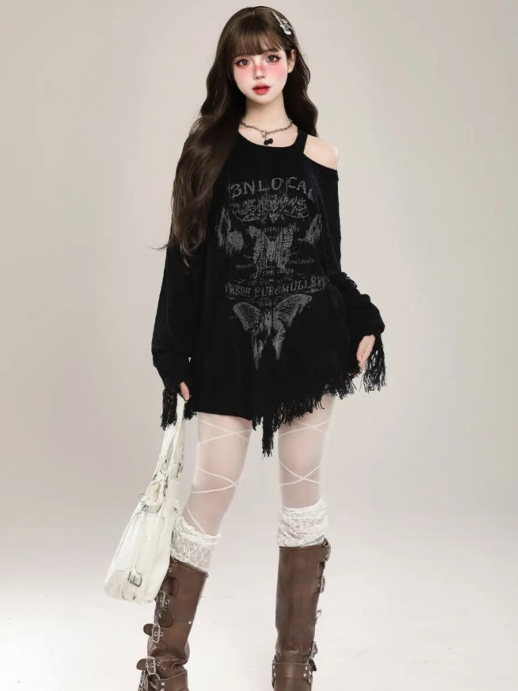 Stylish Work Outfits, Outfit Summer Ideas Grunge Butterfly Sweater Stylish Work Outfits, Outfit Summer Ideas Grunge Butterfly Sweater