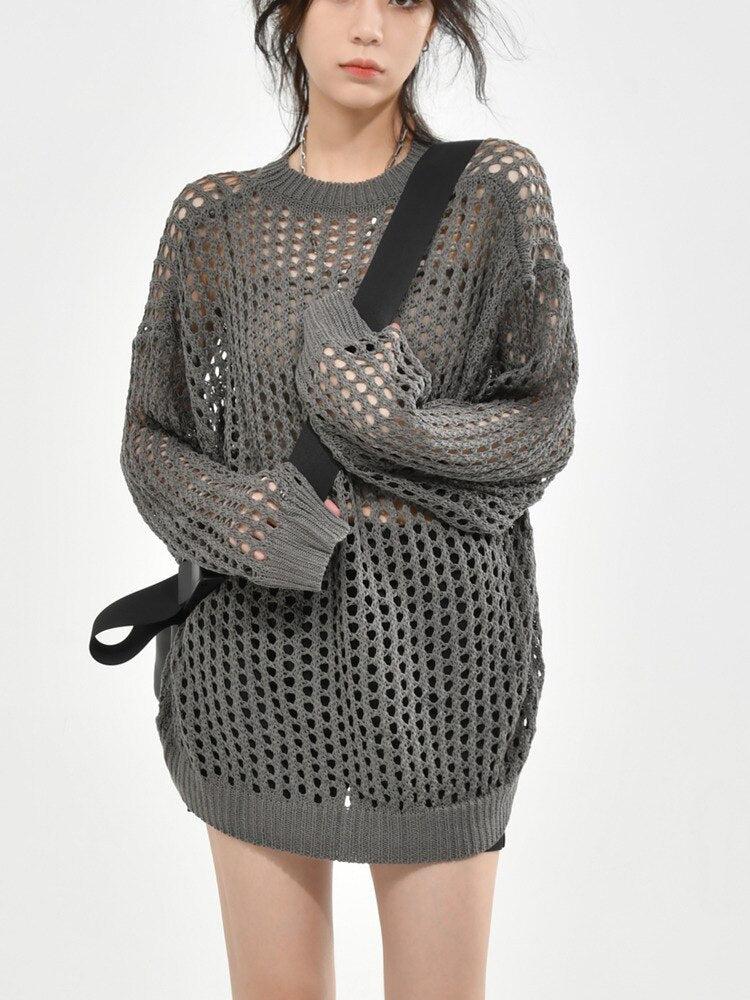 Stylish Work Outfits, Outfit Summer Ideas Grunge Crochet Knit Sweater Stylish Work Outfits, Outfit Summer Ideas Grunge Crochet Knit Sweater