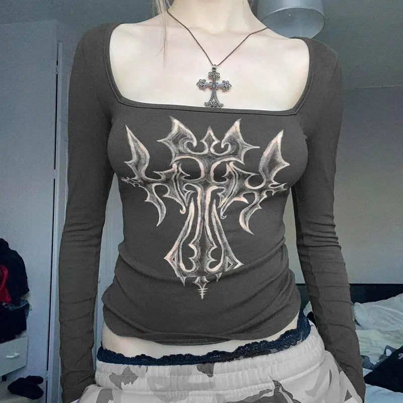 Stylish Work Outfits, Outfit Summer Ideas Grunge Cross Bleached Top