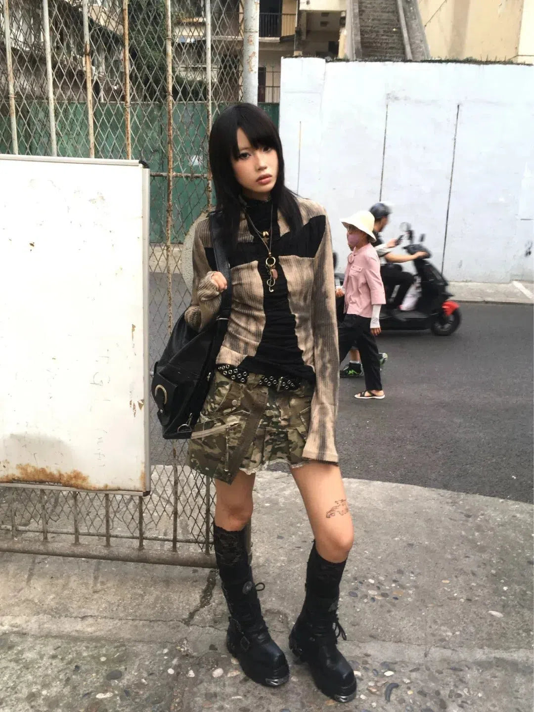 Stylish Work Outfits, Outfit Summer Ideas Grunge Cross Path Ribbed Top Stylish Work Outfits, Outfit Summer Ideas Grunge Cross Path Ribbed Top